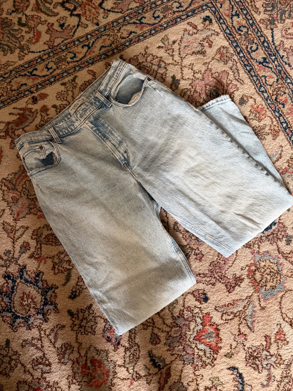ABERCROMBIE WOMENS 31/12 Short The 90s Straight Ultra High Rise Curve Love